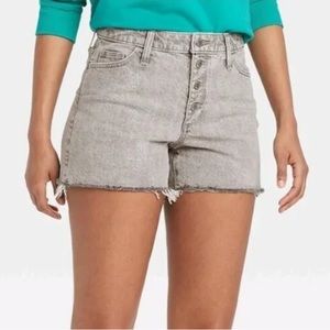 COPY - Universal Thread Vintage Midi Cut-Off Fitted Button Shorts Grey Size 8/29